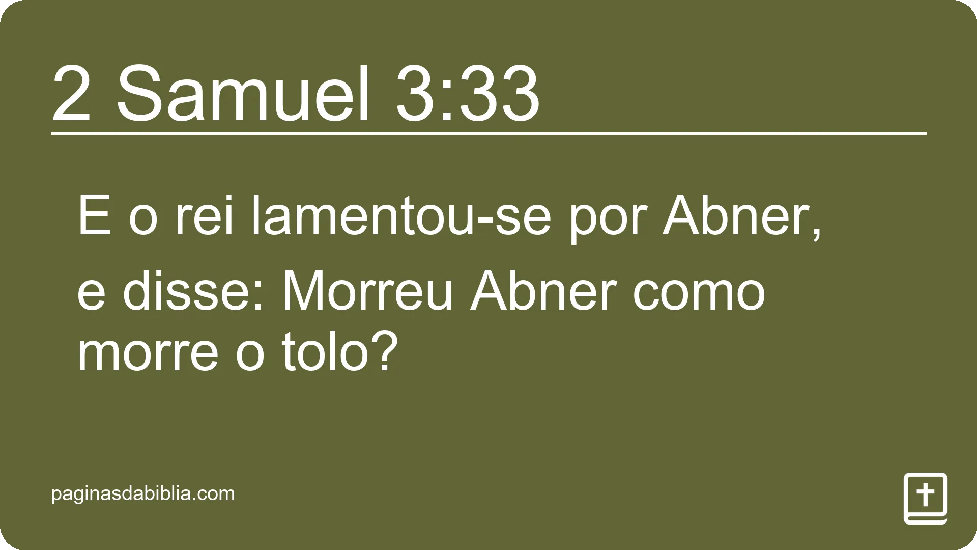 2 Samuel 3:33