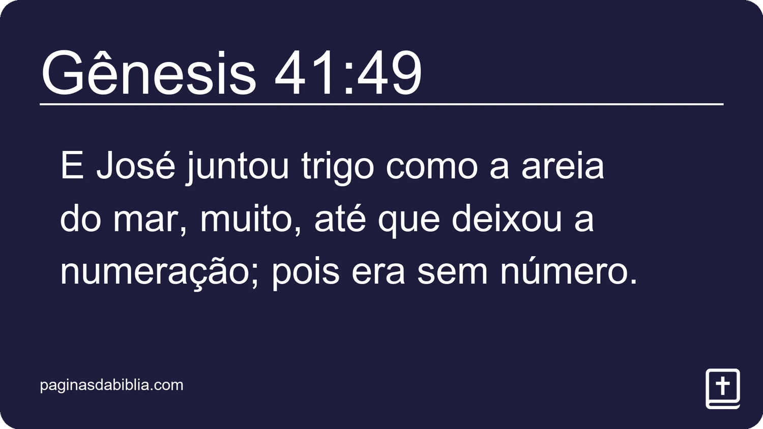 Gênesis 41:49