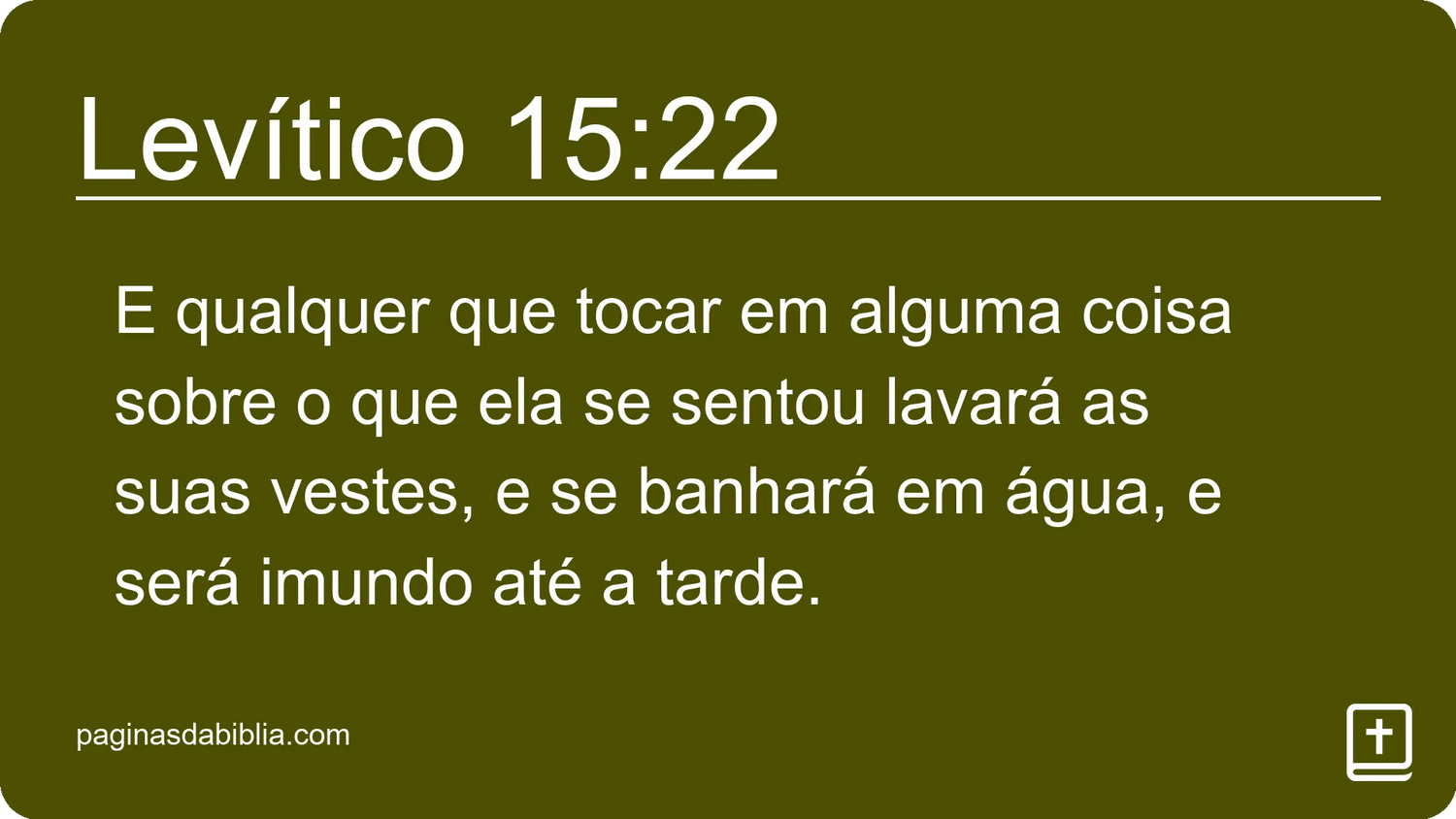 Levítico 15:22