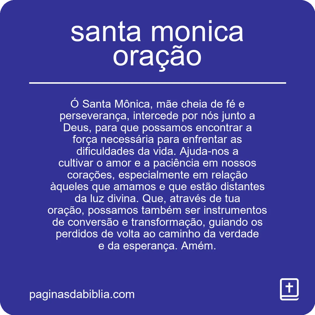 santa monica oração