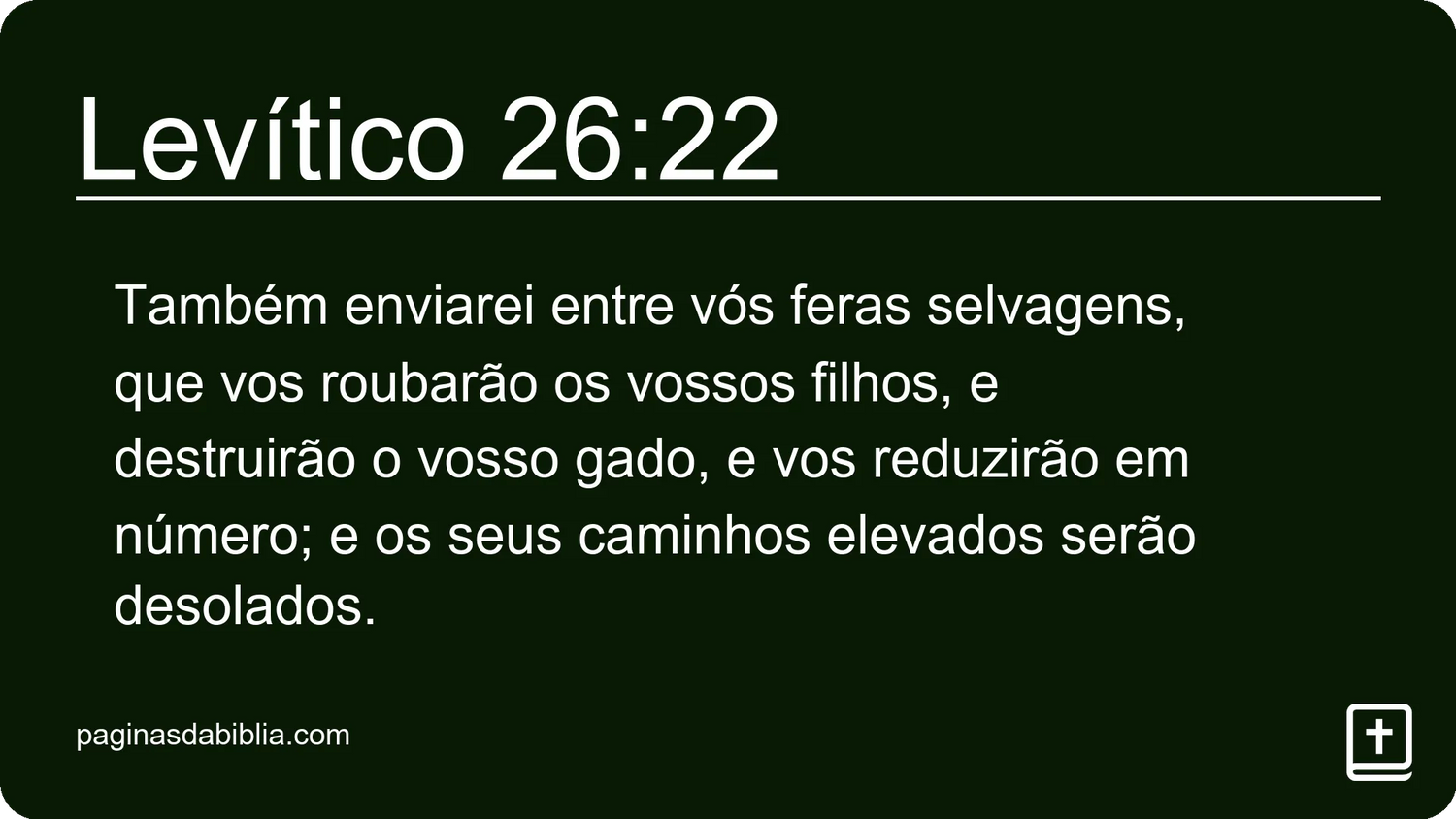 Levítico 26:22