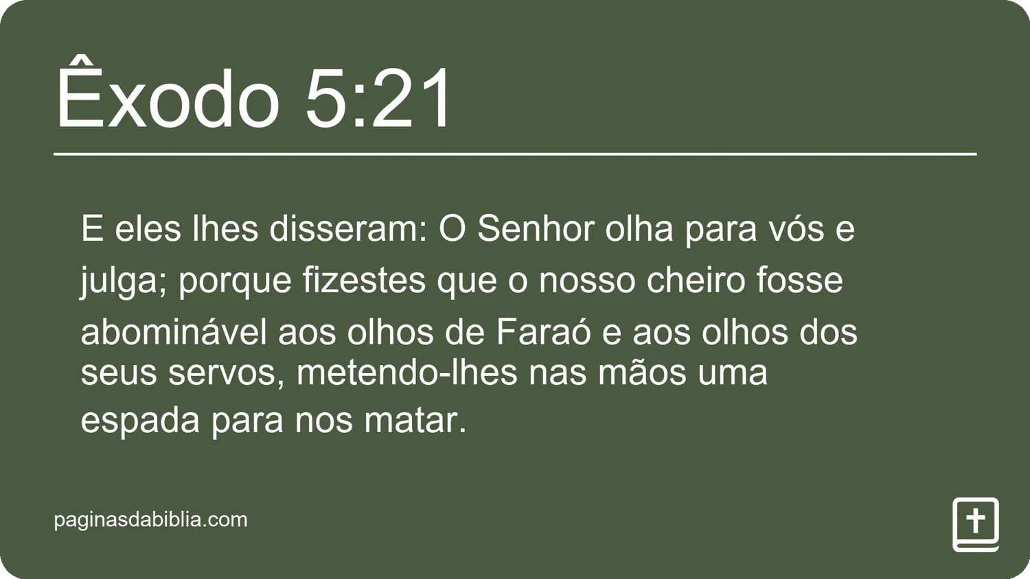 Êxodo 5:21