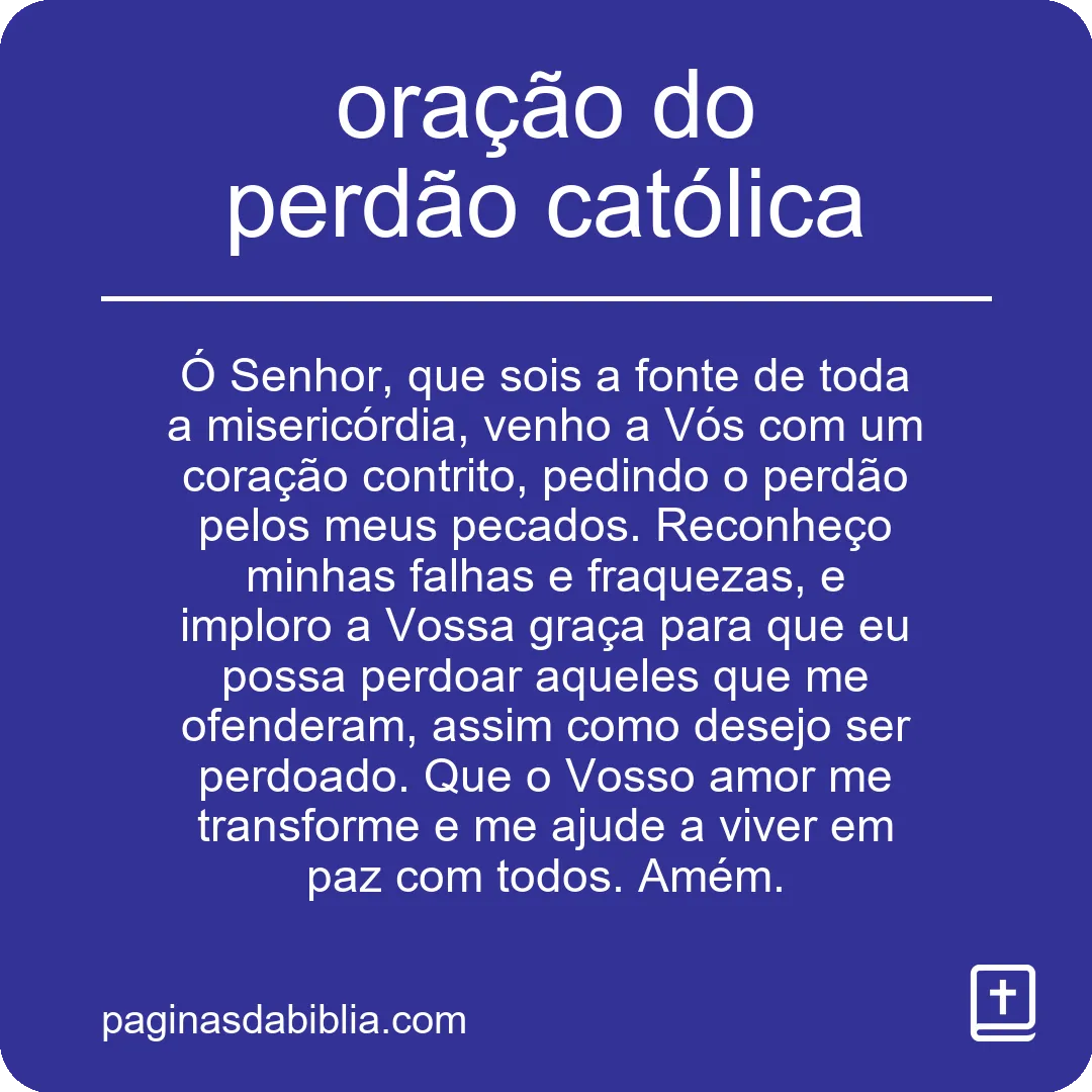 oração do perdão católica