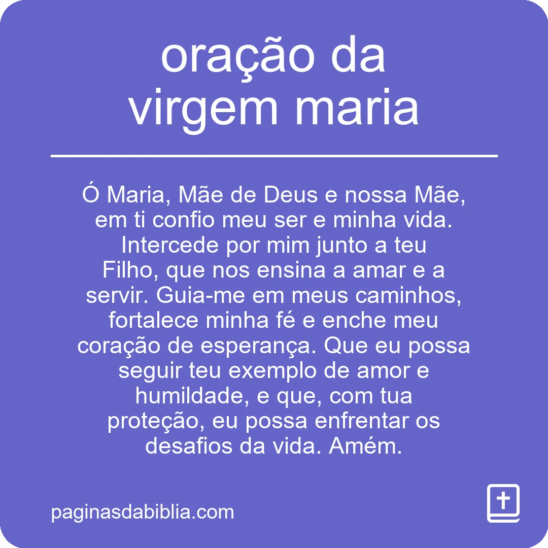 oração da virgem maria