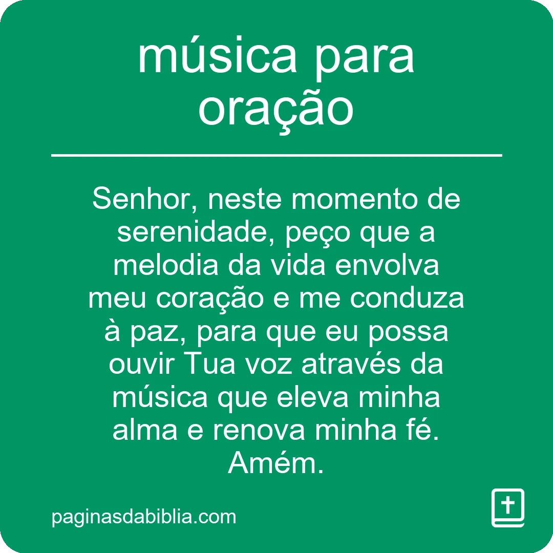 música para oração