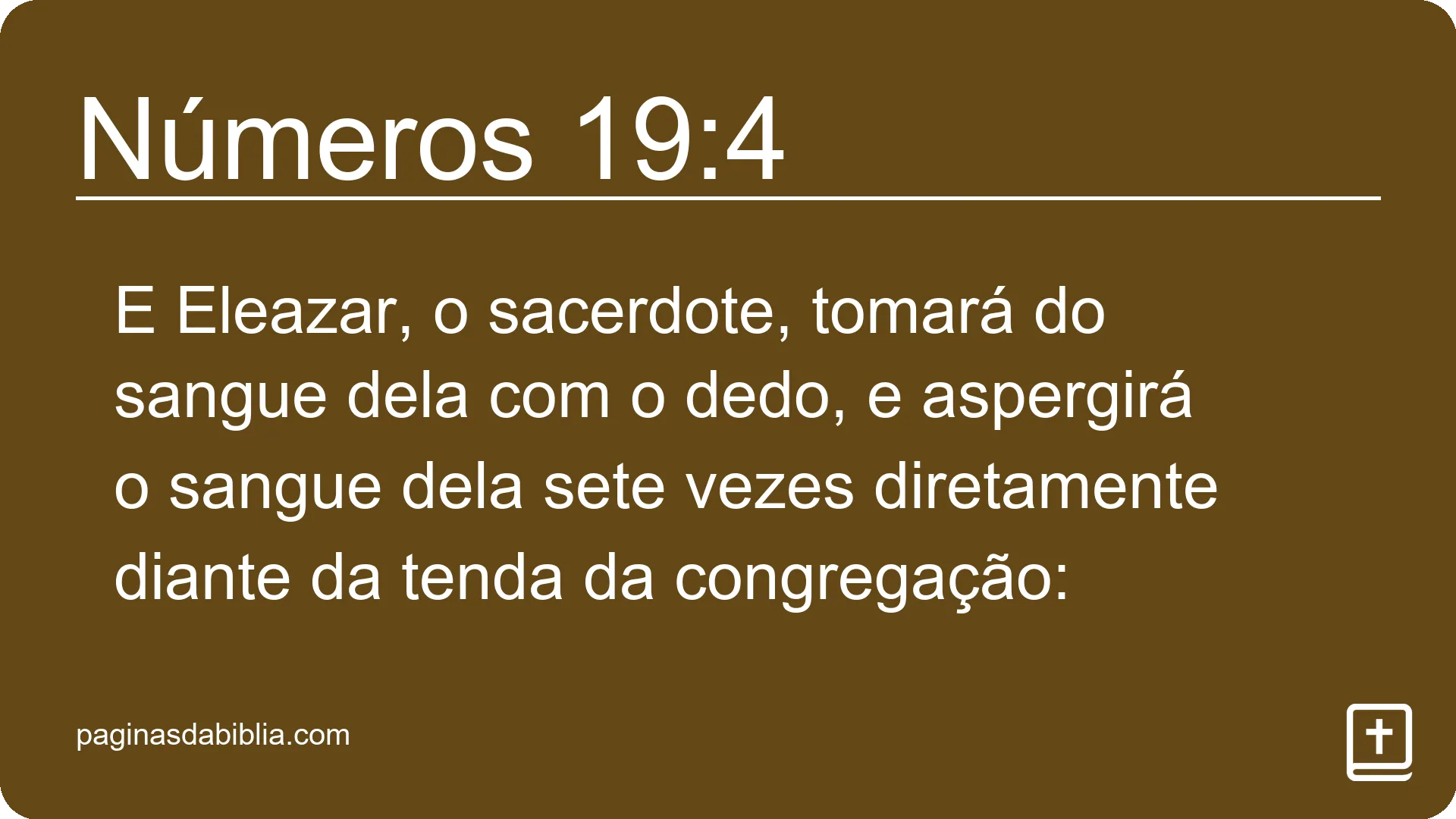 Números 19:4