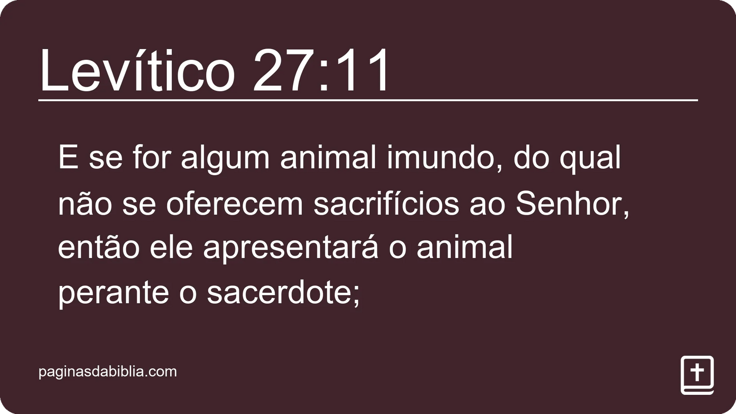 Levítico 27:11