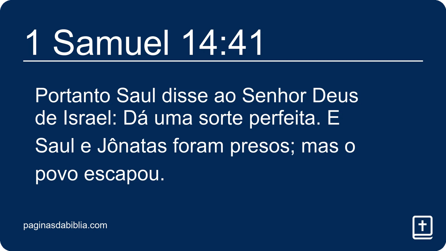 1 Samuel 14:41