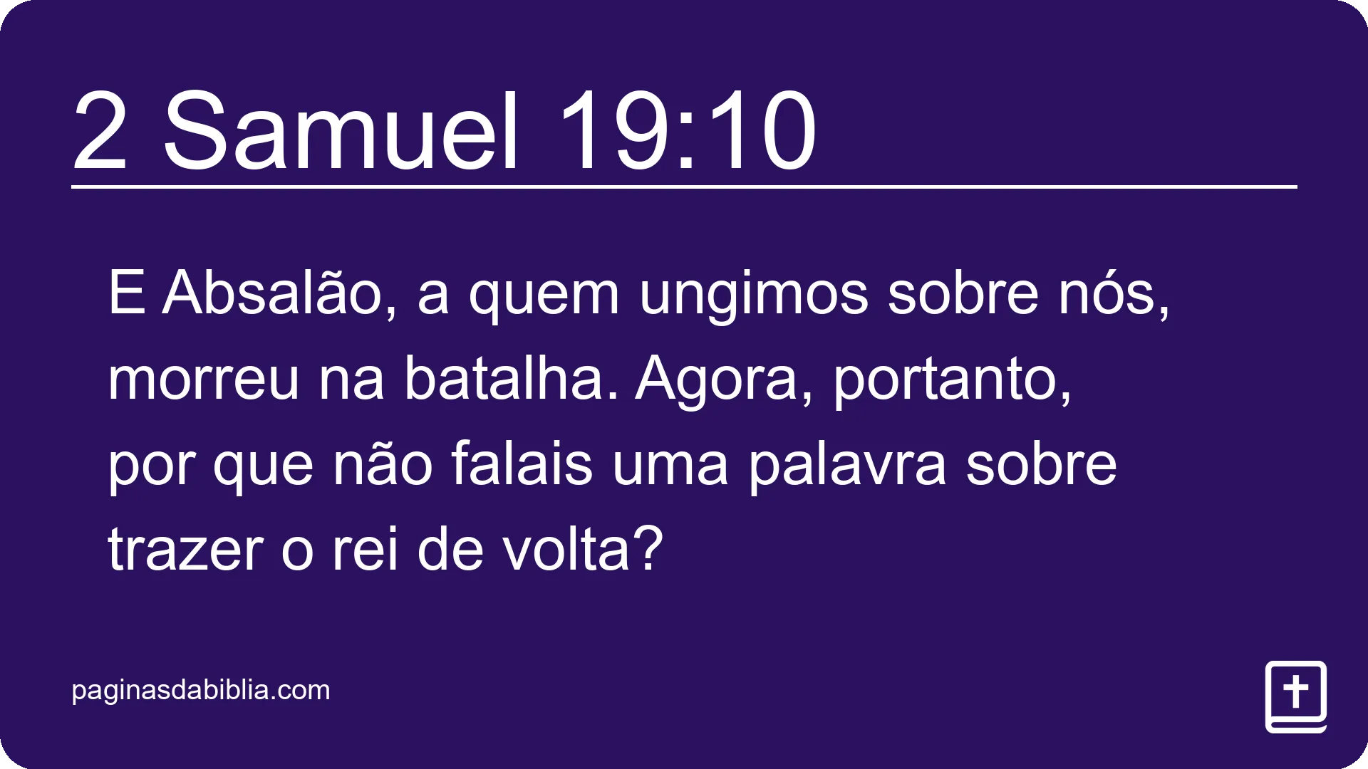 2 Samuel 19:10