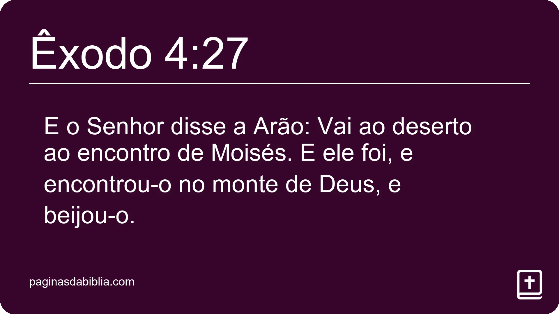 Êxodo 4:27