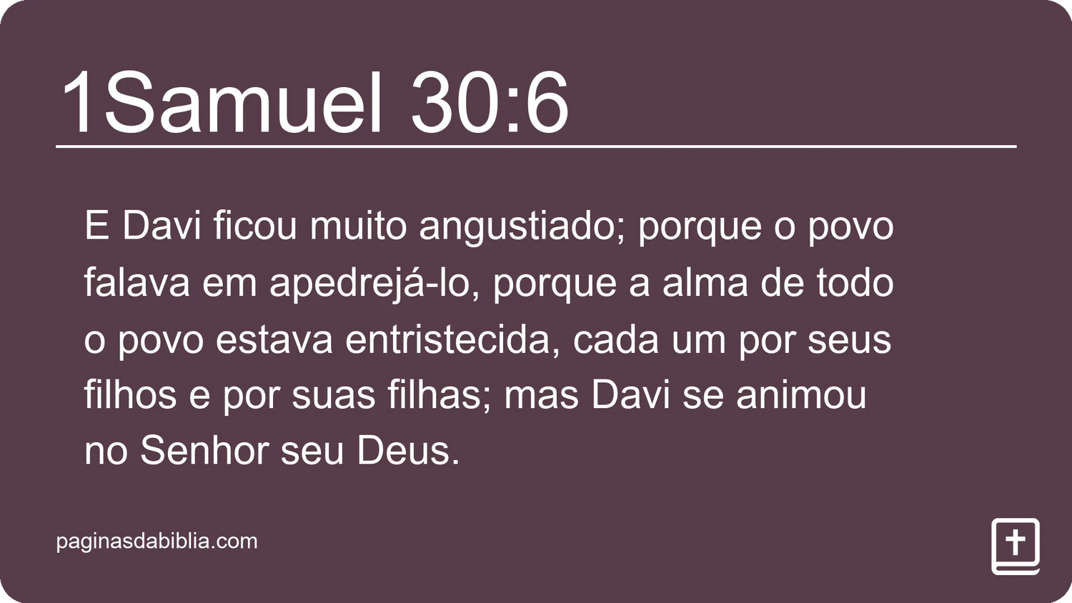 1Samuel 30:6