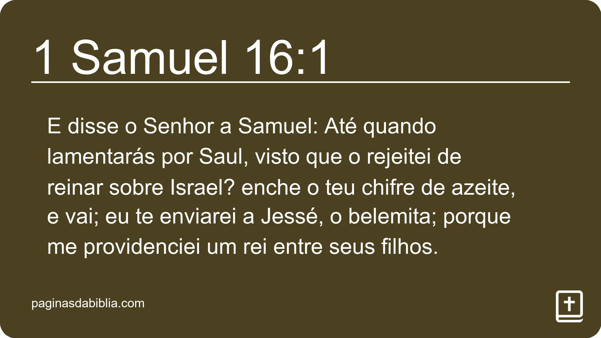 1 Samuel 16:1