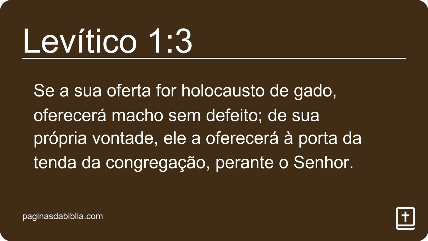 Levítico 1:3