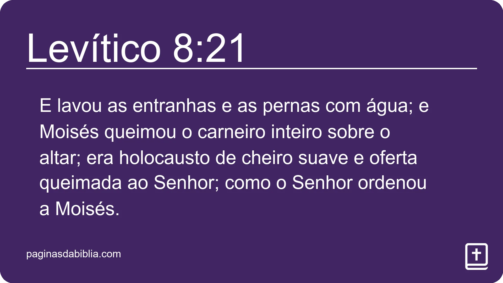 Levítico 8:21