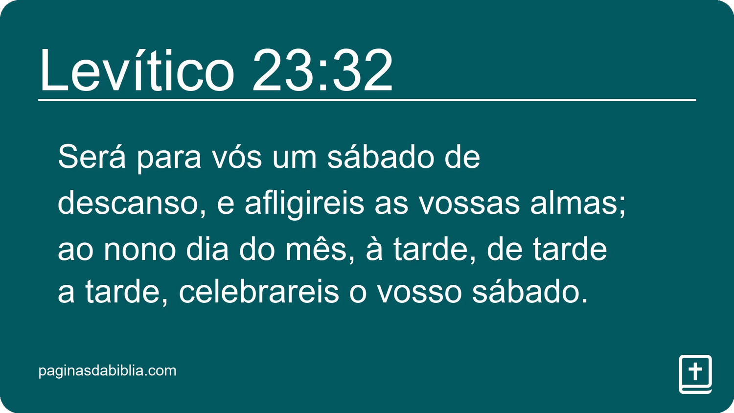 Levítico 23:32