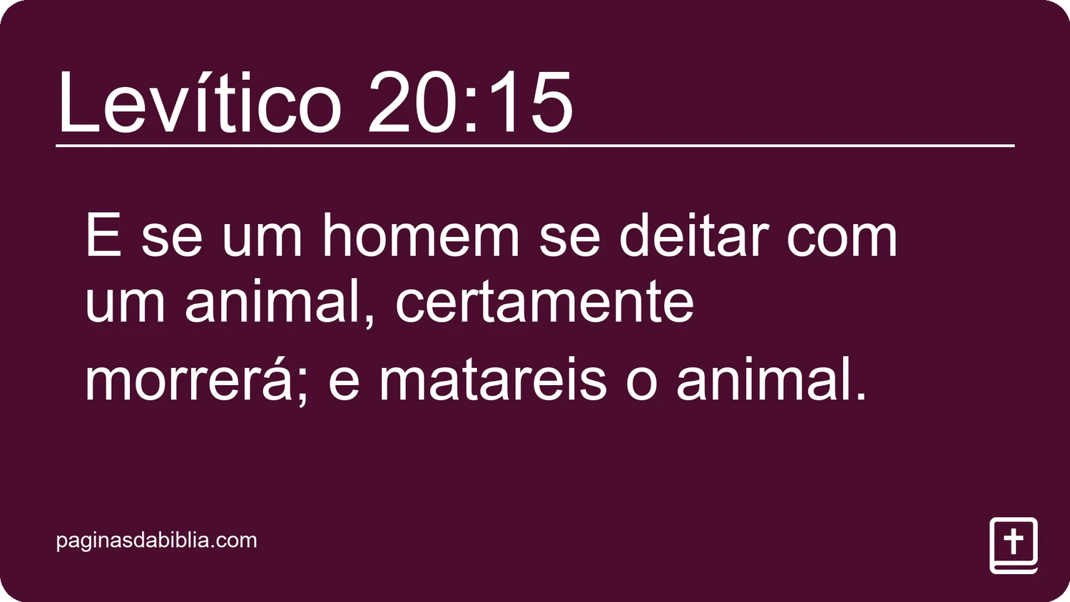 Levítico 20:15