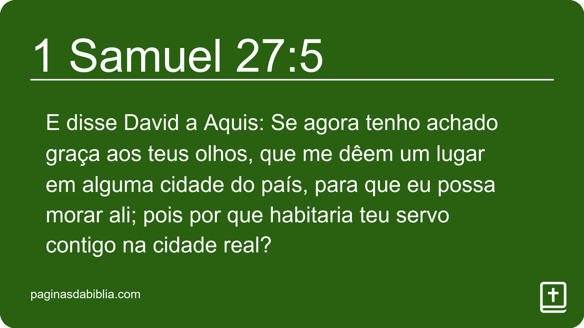 1 Samuel 27:5