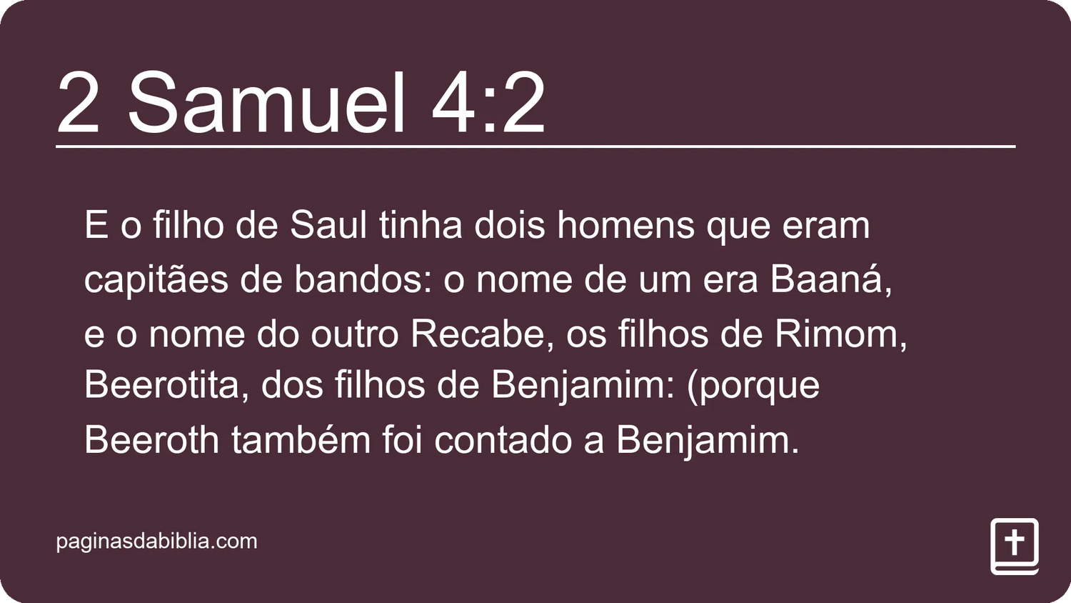 2 Samuel 4:2