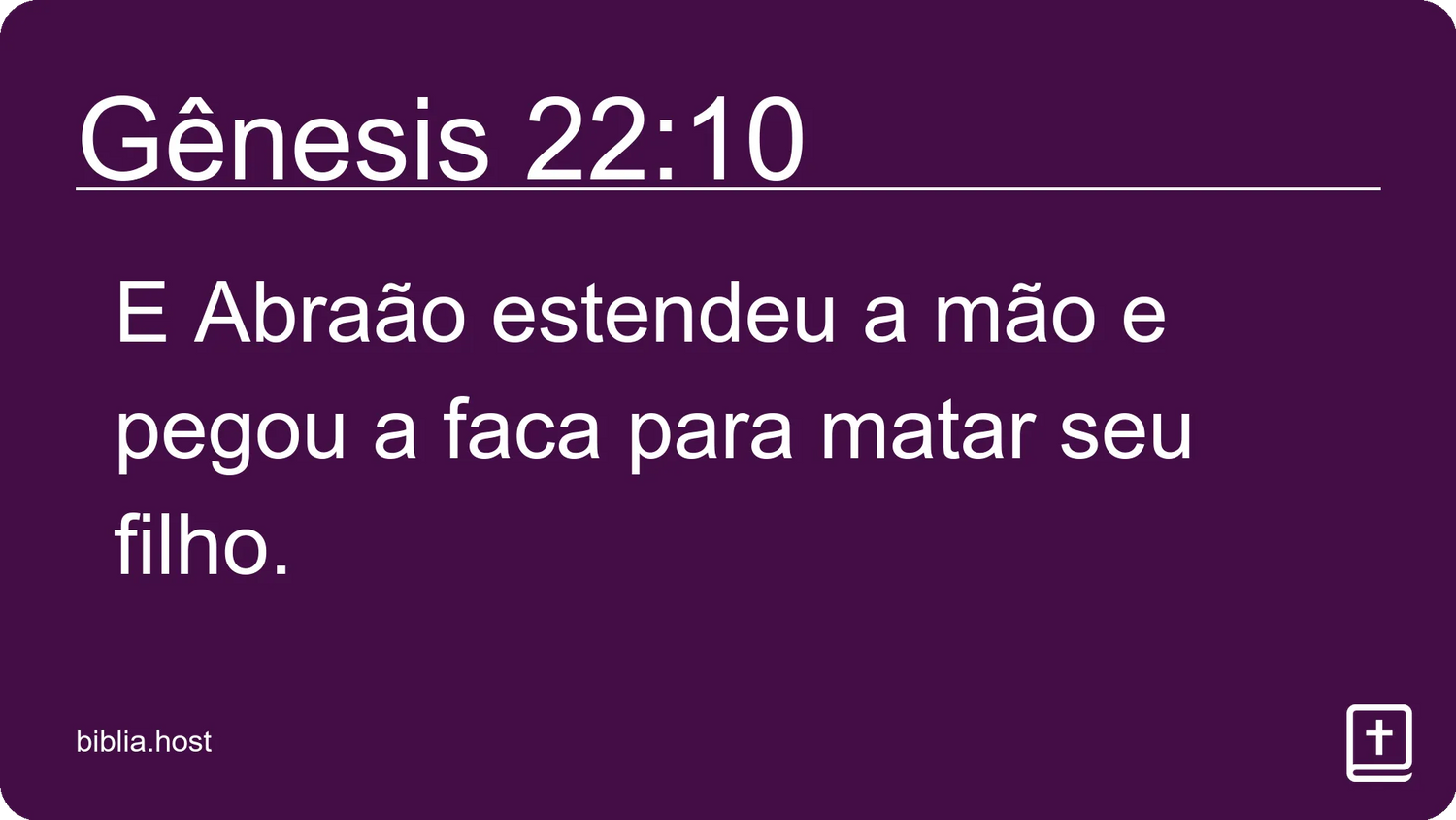 Gênesis 22:10