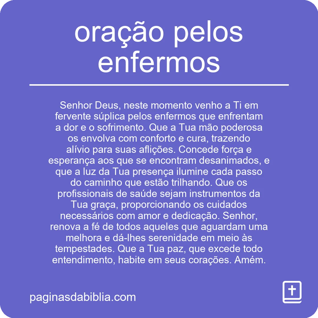 oração pelos enfermos