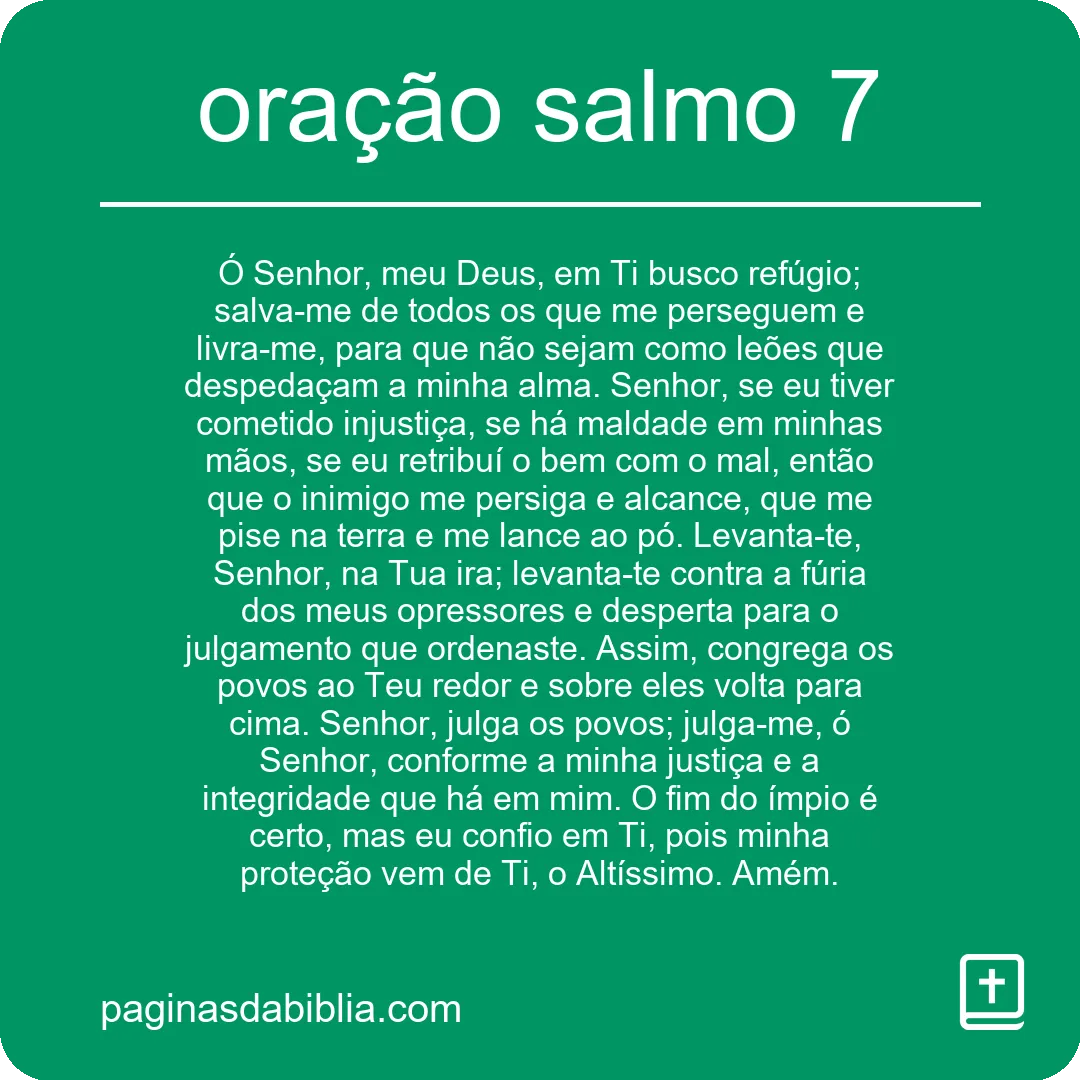 oração salmo 7