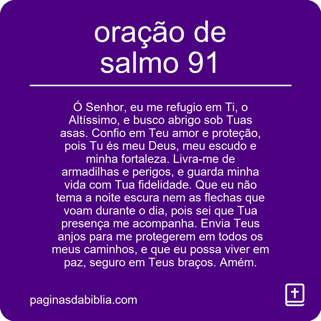 oração de salmo 91