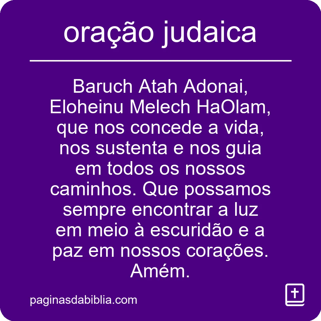 oração judaica