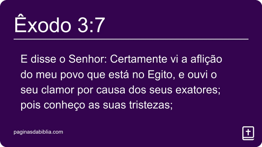 Êxodo 3:7