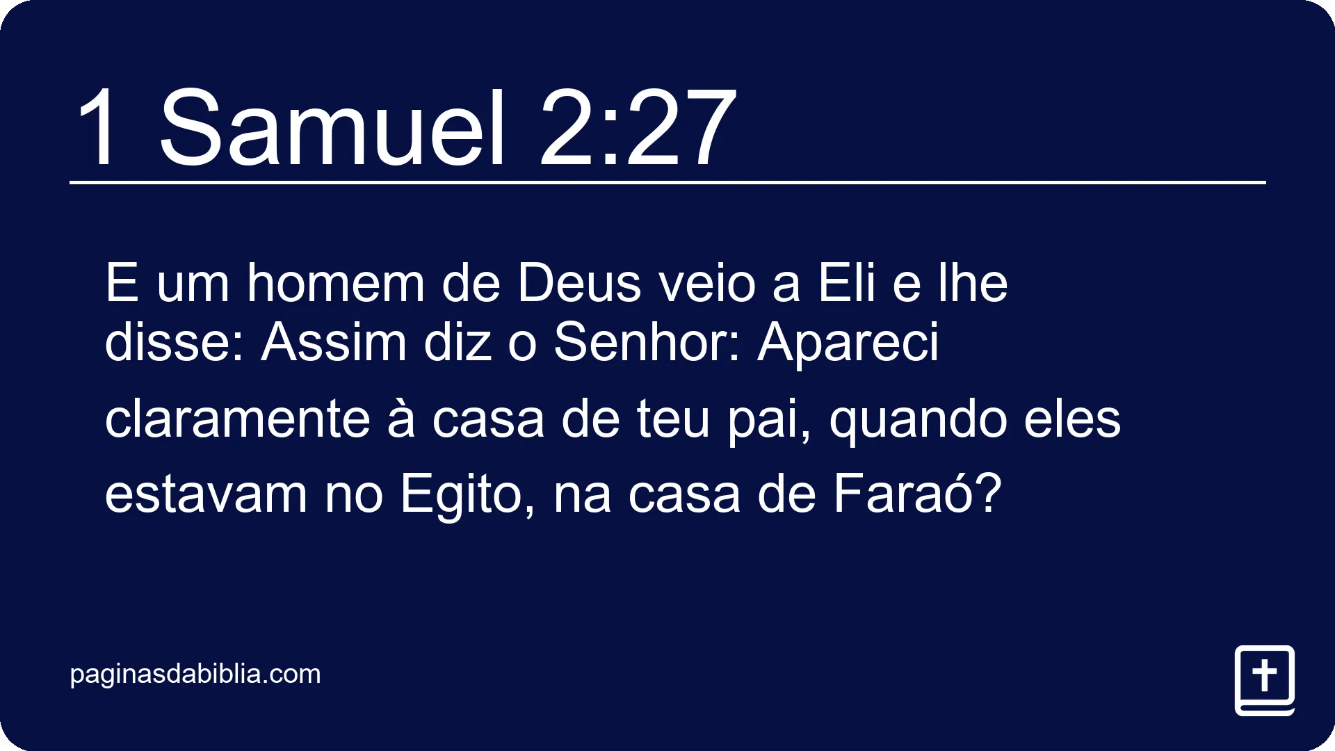 1 Samuel 2:27