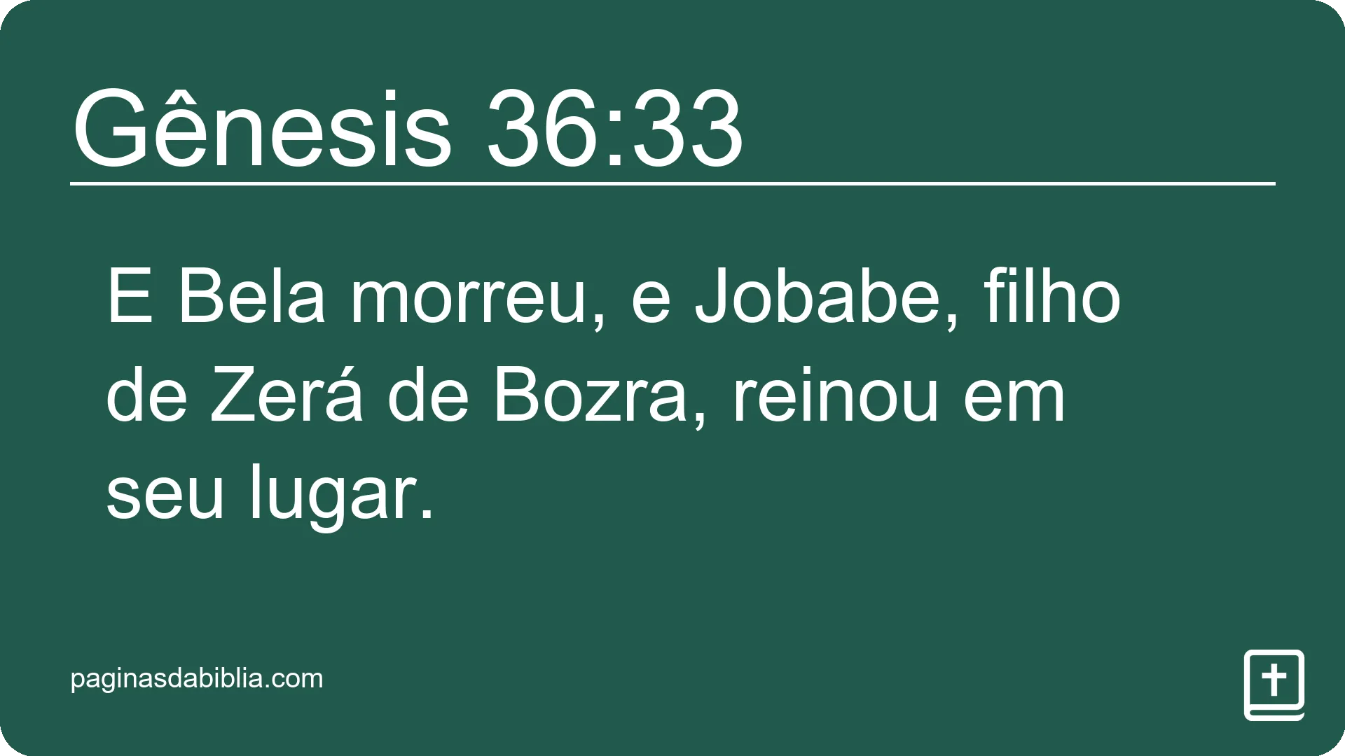 Gênesis 36:33