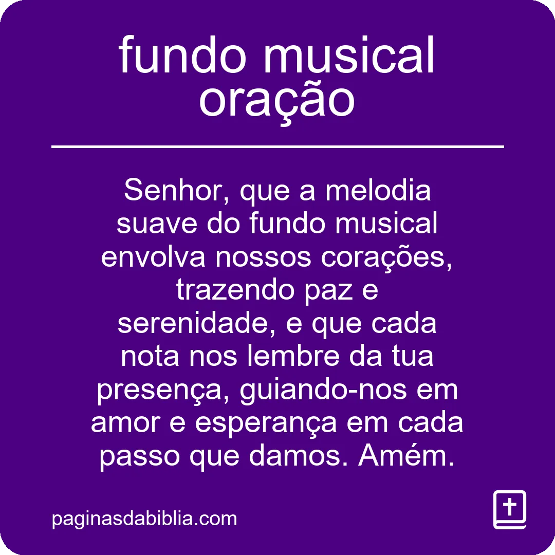 fundo musical oração