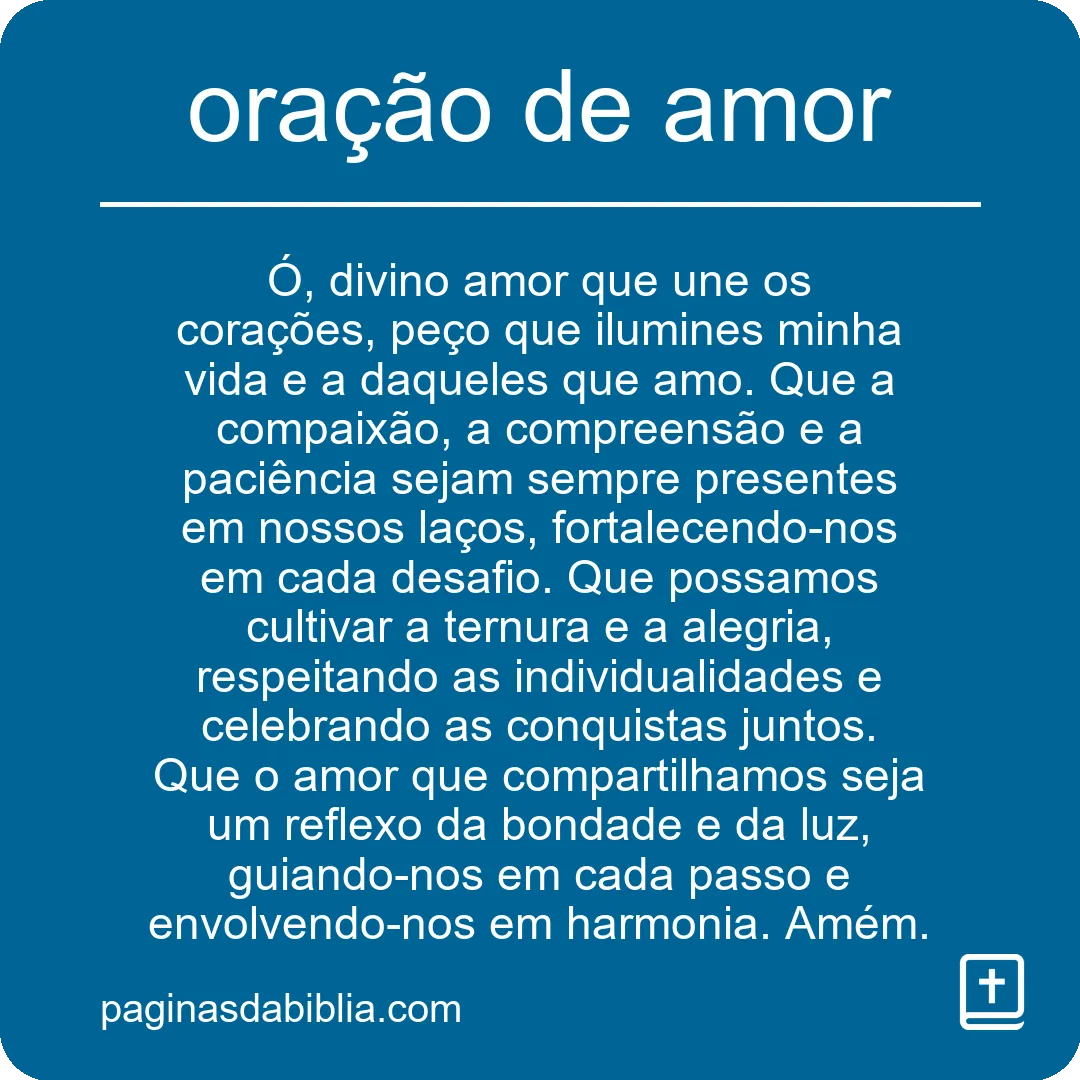 oração de amor