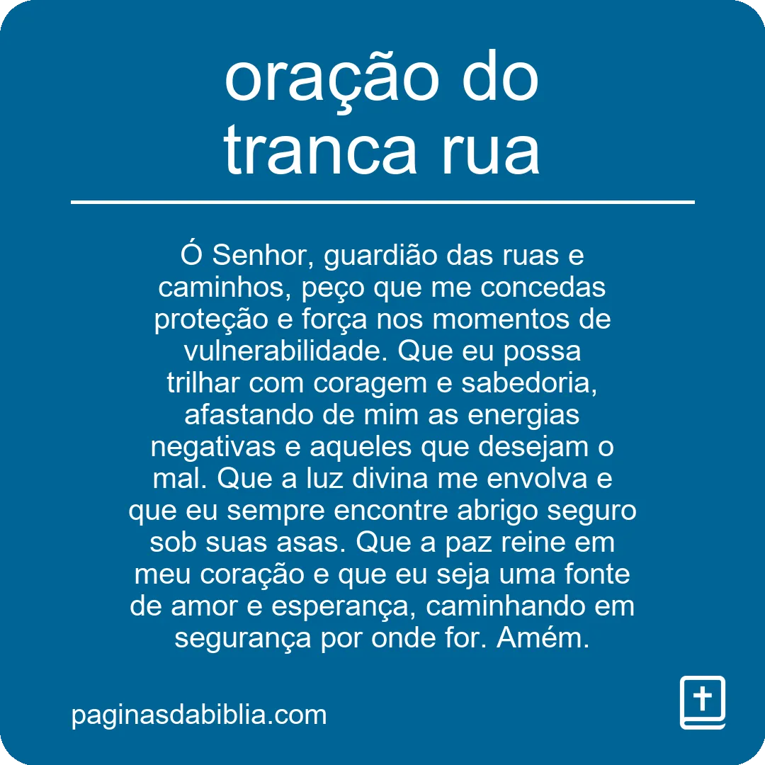 oração do tranca rua