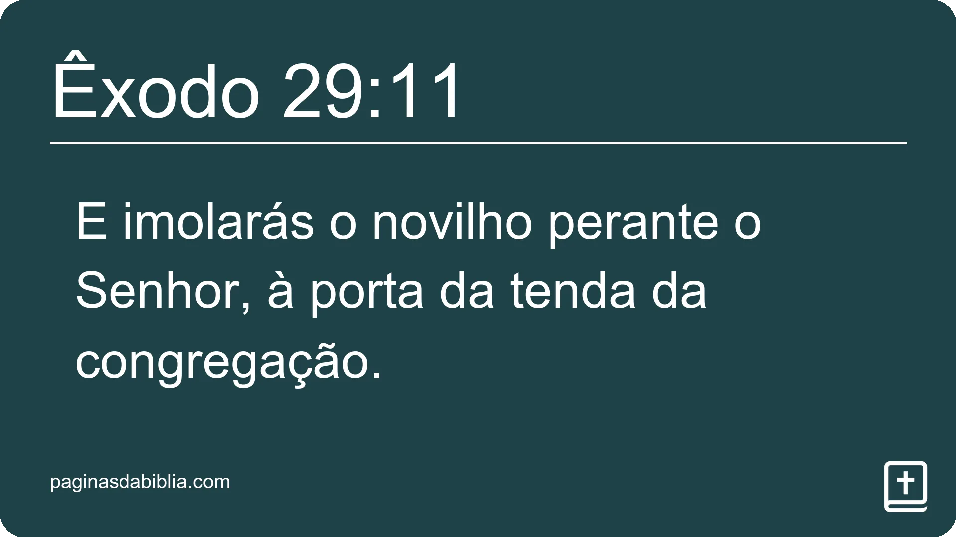 Êxodo 29:11