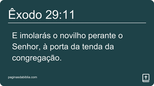 Êxodo 29:11