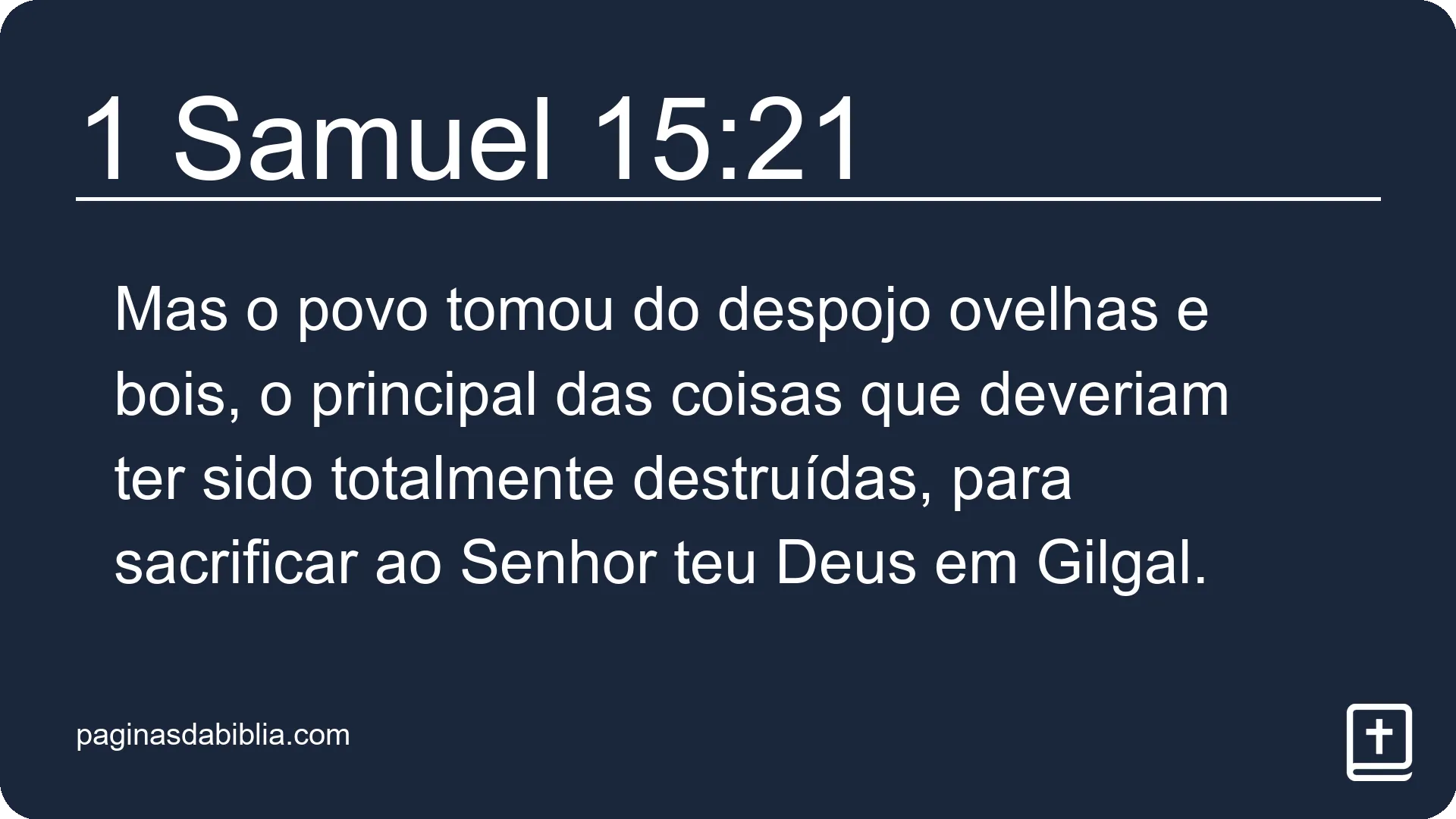 1 Samuel 15:21