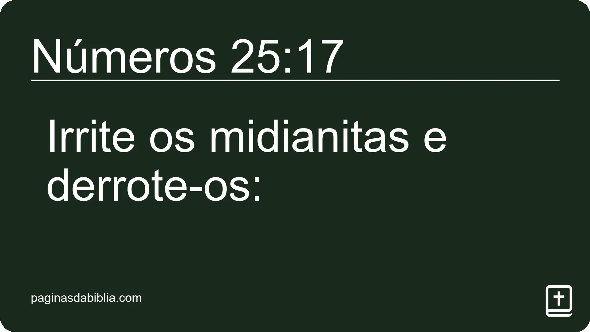 Números 25:17