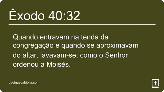 Êxodo 40:32