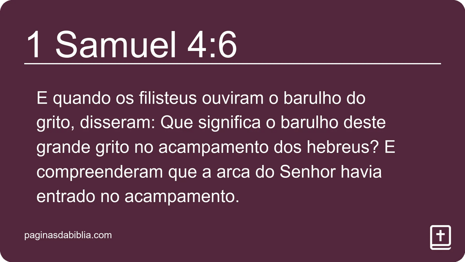 1 Samuel 4:6