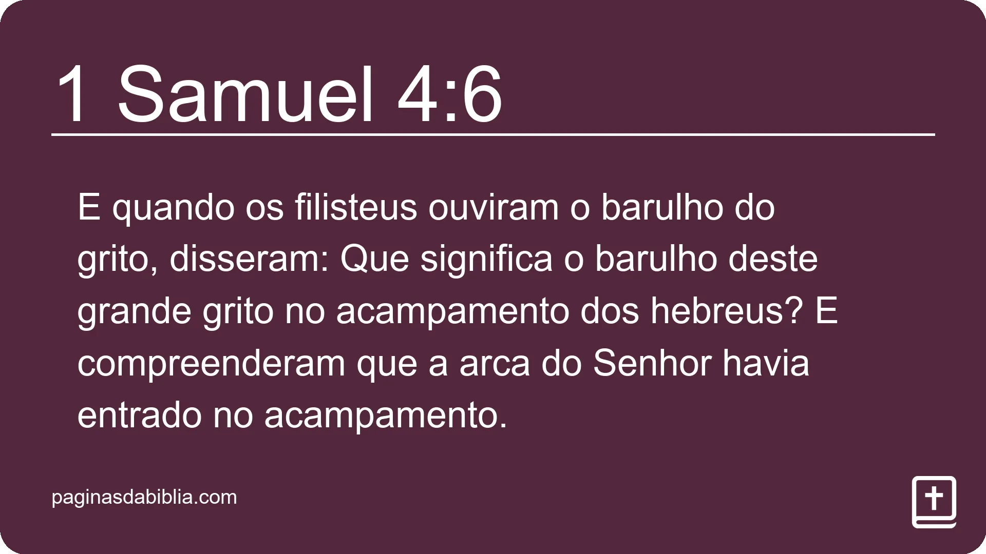 1 Samuel 4:6