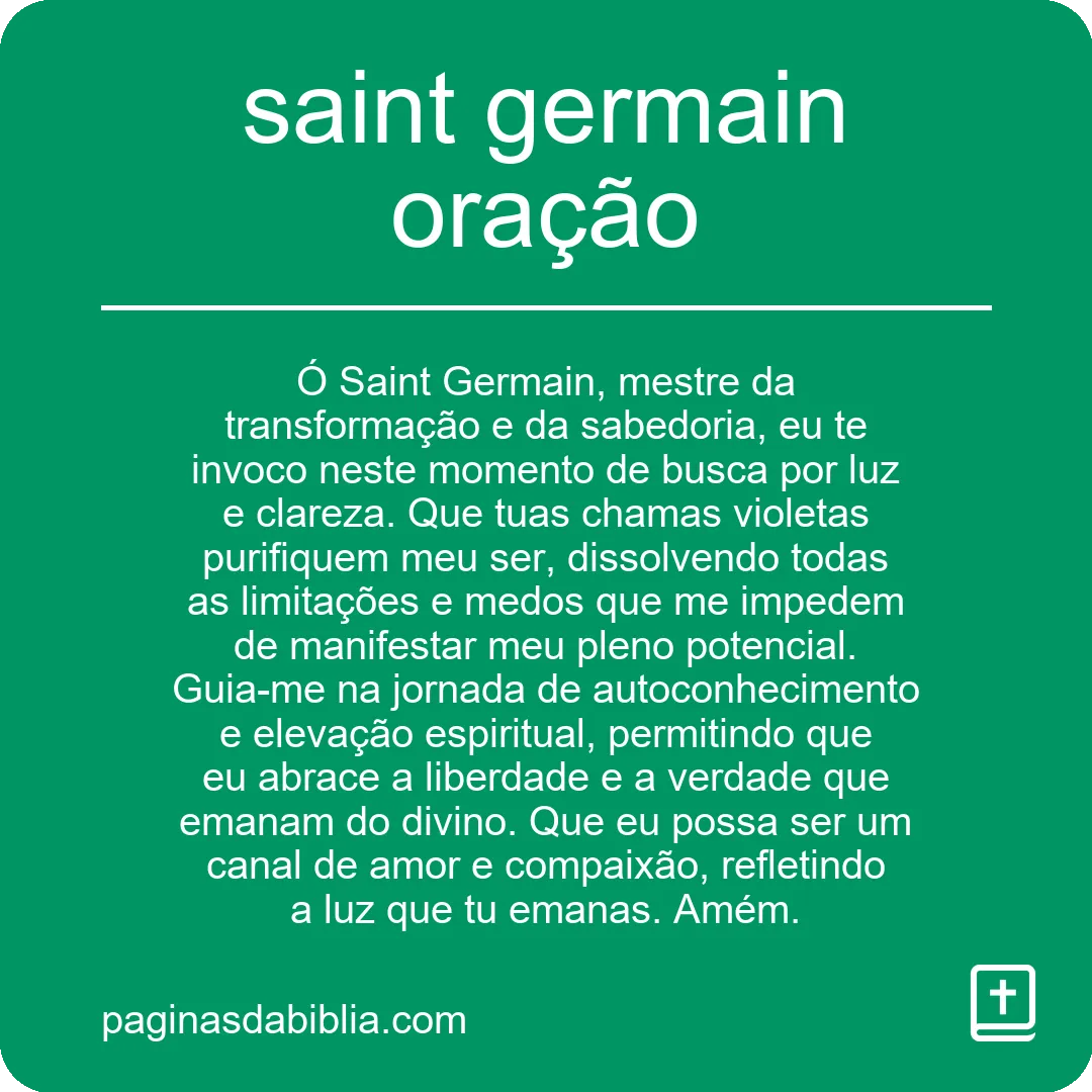 saint germain oração