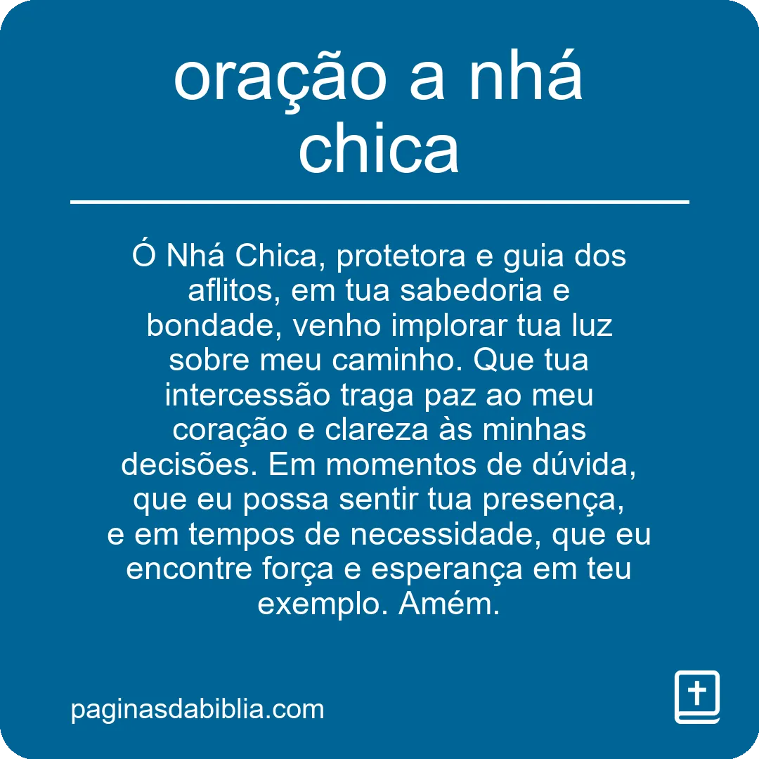 oração a nhá chica