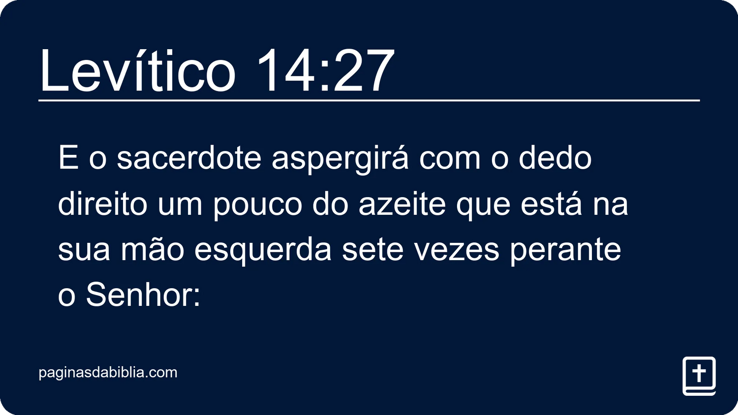 Levítico 14:27