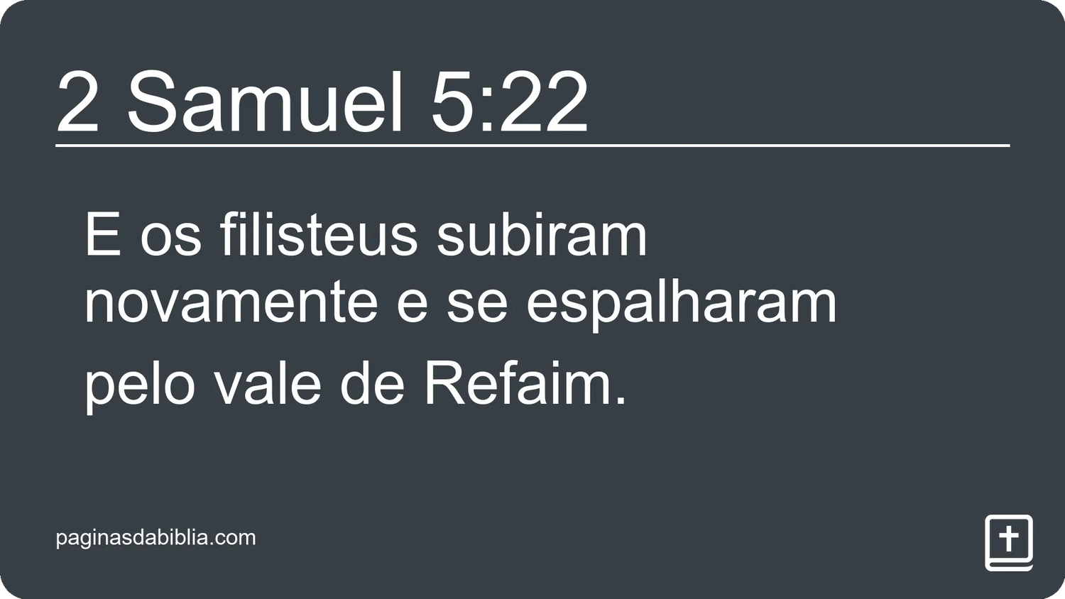 2 Samuel 5:22