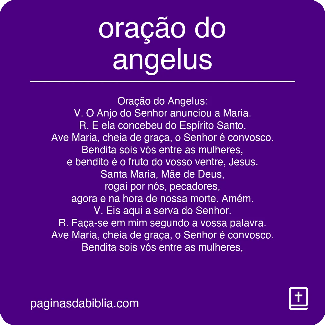 oração do angelus