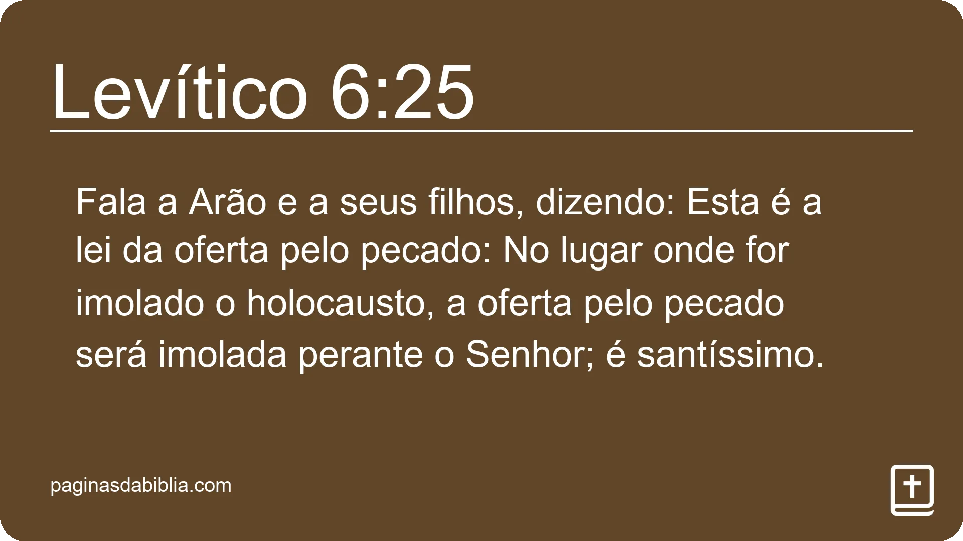 Levítico 6:25