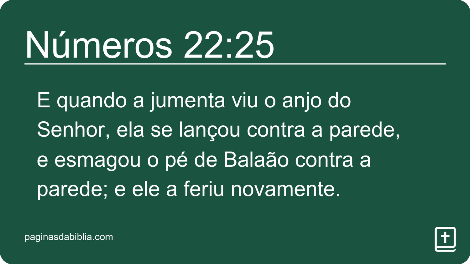 Números 22:25