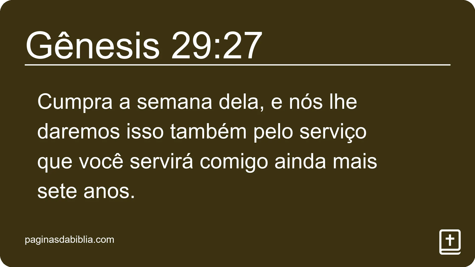 Gênesis 29:27