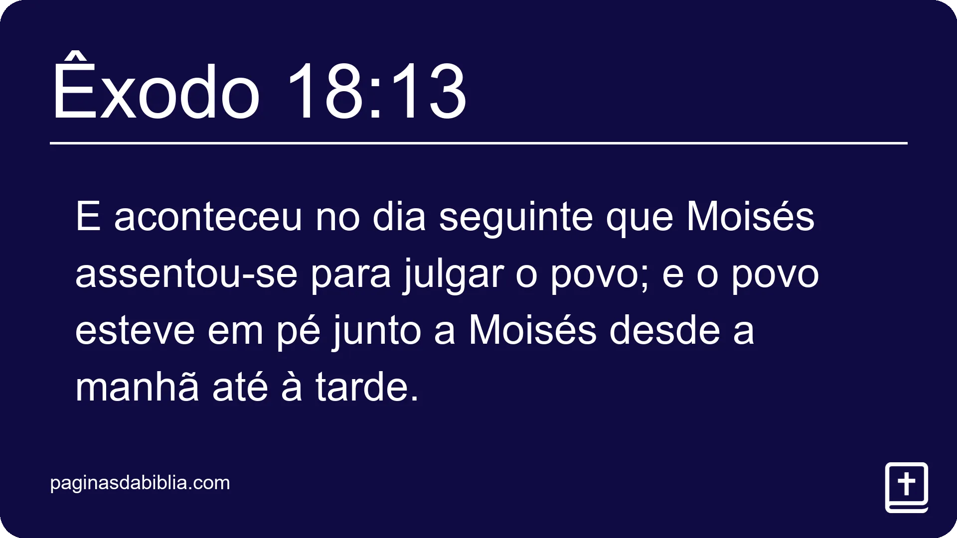 Êxodo 18:13