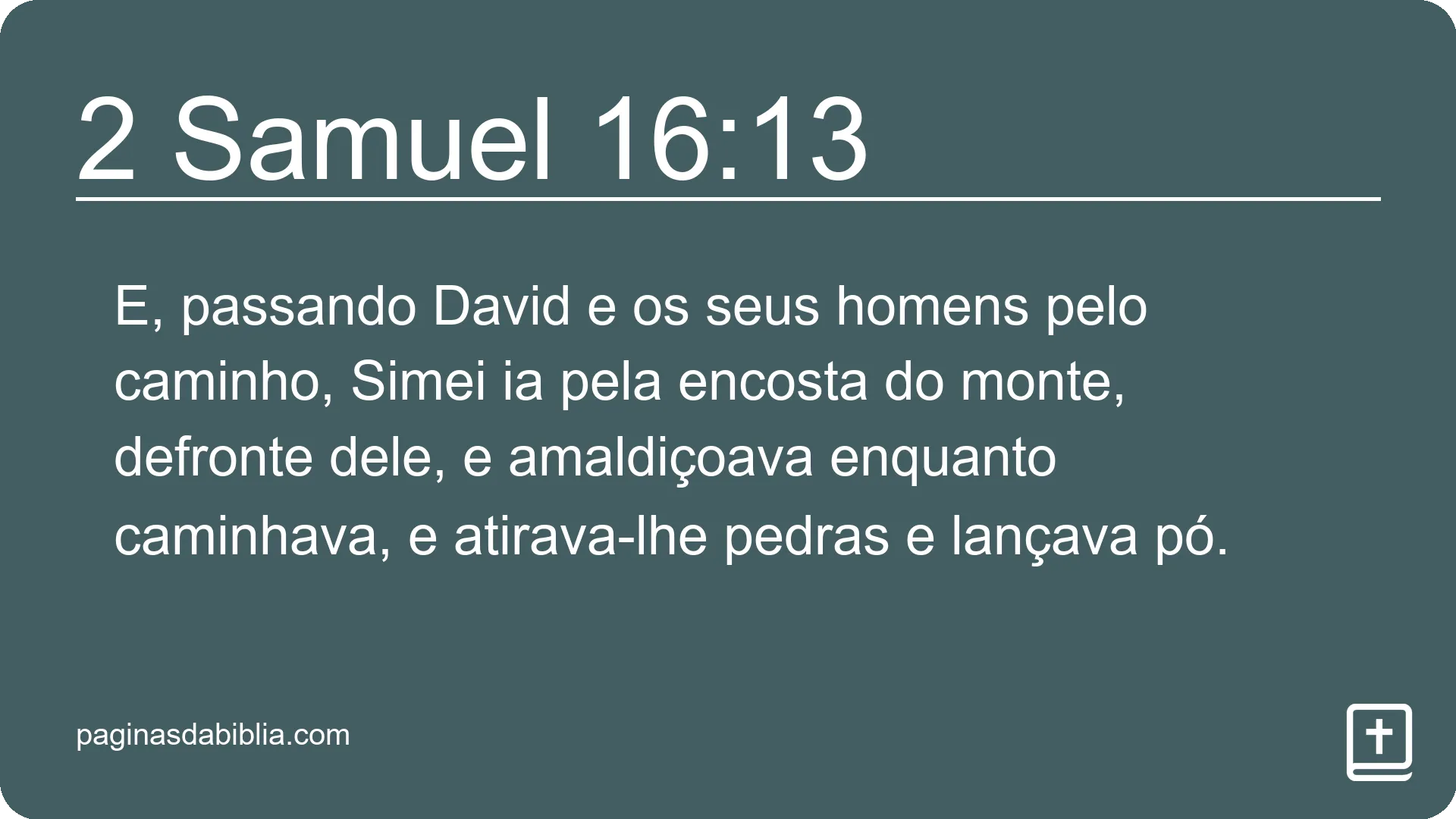 2 Samuel 16:13